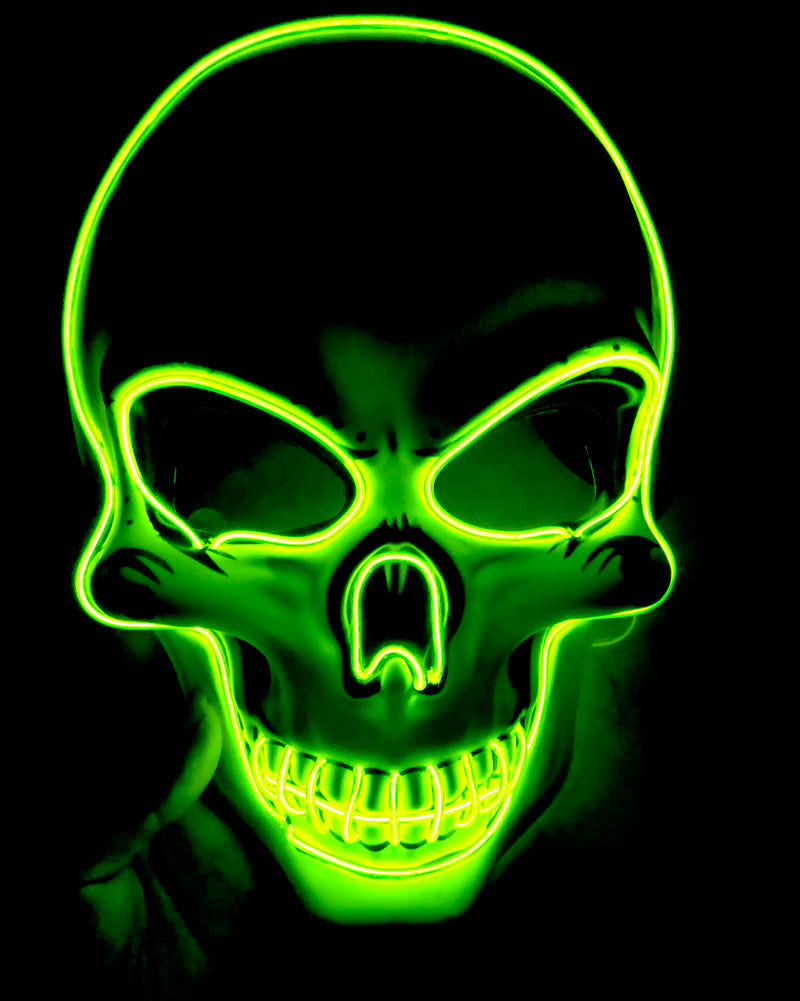 Halloween Skeleton LED Glow Scary Mask
