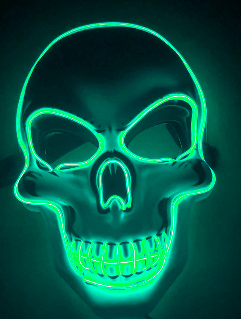 Halloween Skeleton LED Glow Scary Mask