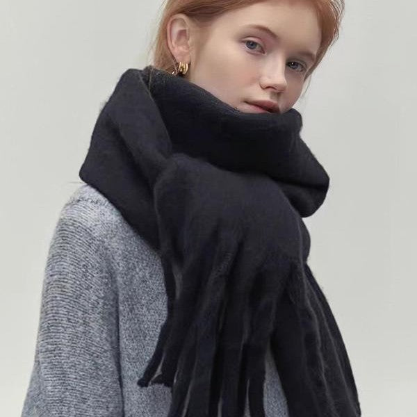 Women's Wool-like Autumn And Winter Solid Color Comfortable Scarf High Quality