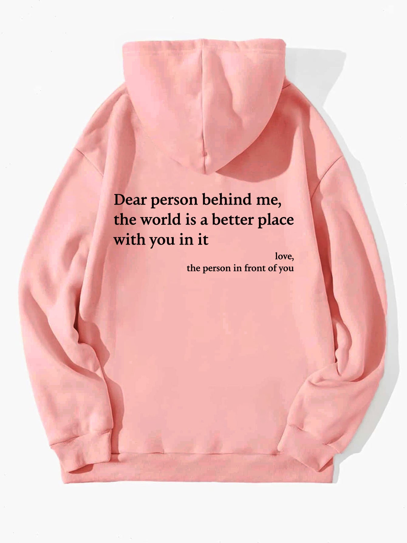 Letter Printed Kangaroo Pocket Drawstring Printed Unisex Trendy Hoodies