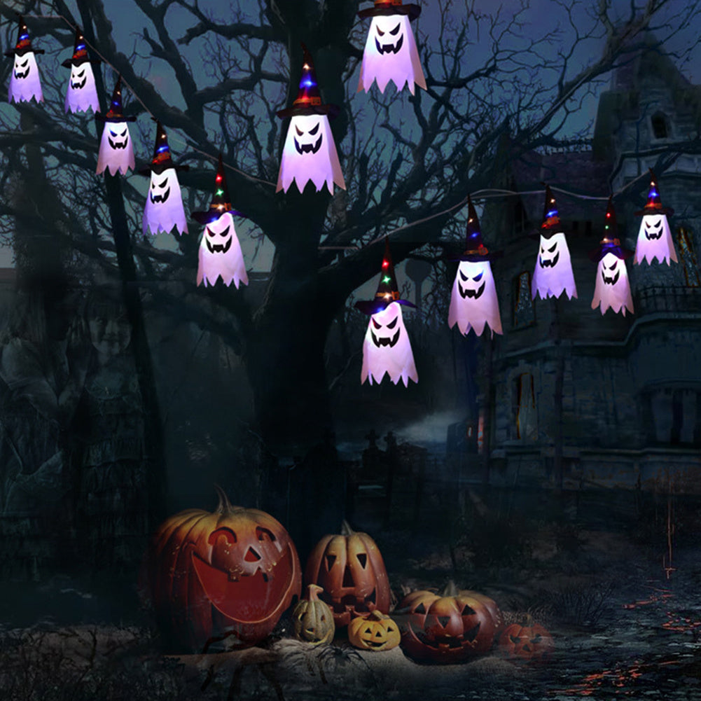 Lanterns Cloth Art Ghost Halloween String Lights