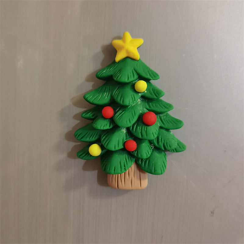 Fridge Magnet Of Christmas Elk Santa Claus Snowman Magnet Message Board Decoration