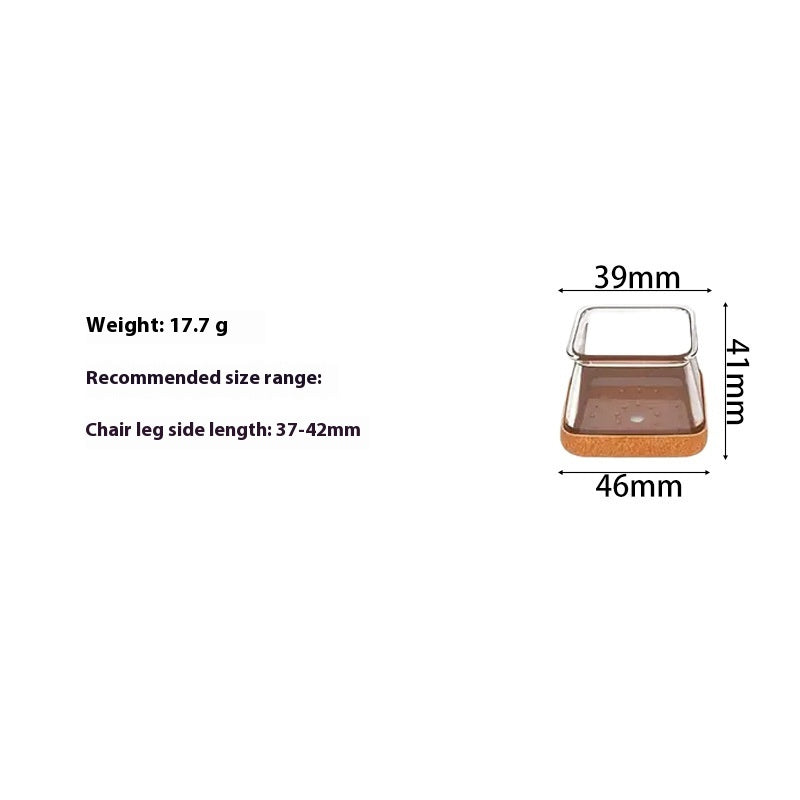 Square All-inclusive Bottom Felt Silicone Stool Chair Leg Cap Protection Table