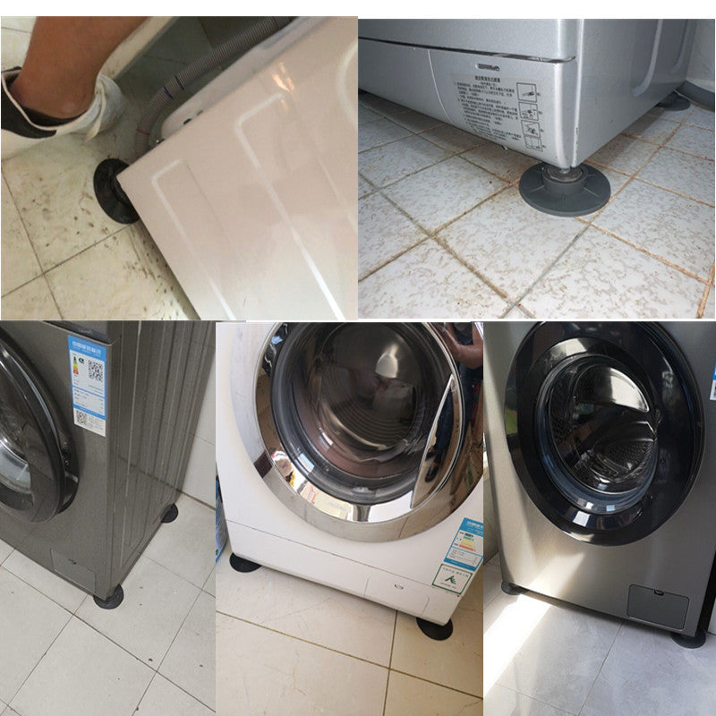 Non-slip Rubber Washing Machine Foot Pad Furniture Fixed Base Black Floor Mat Rubber Feet Shock Proof Pads Noise Reduction