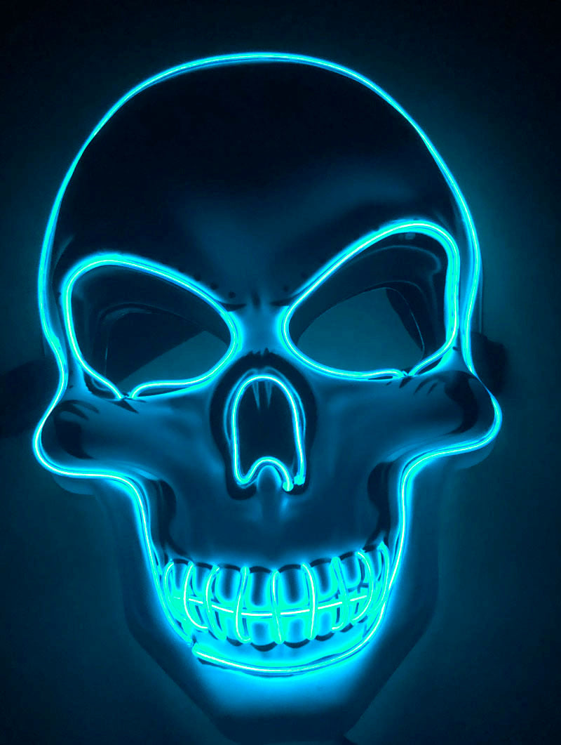 Halloween Skeleton LED Glow Scary Mask