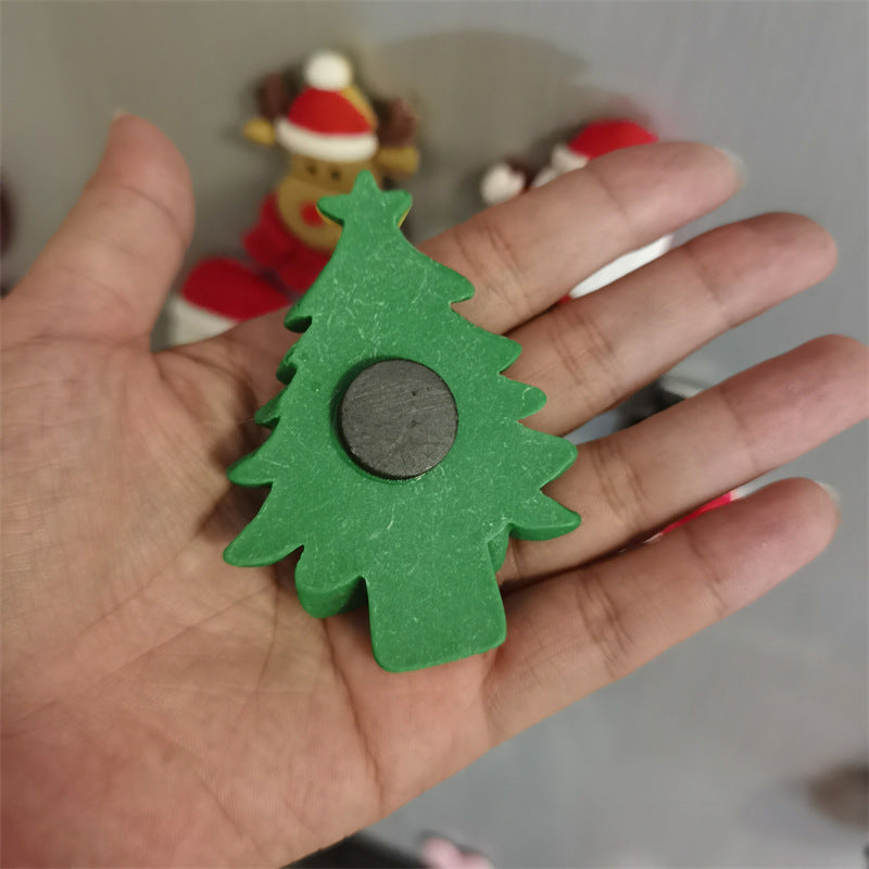 Fridge Magnet Of Christmas Elk Santa Claus Snowman Magnet Message Board Decoration