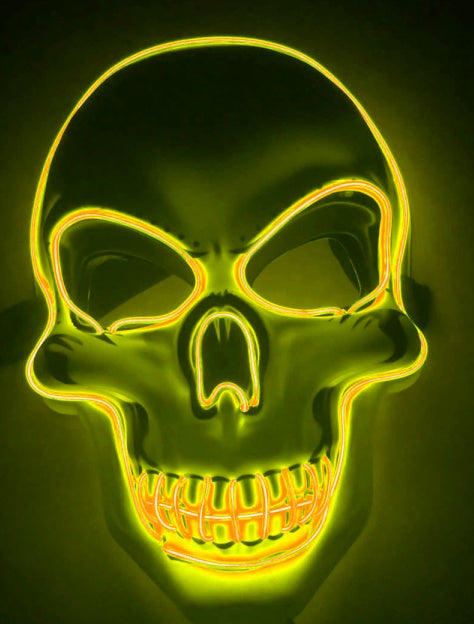 Halloween Skeleton LED Glow Scary Mask