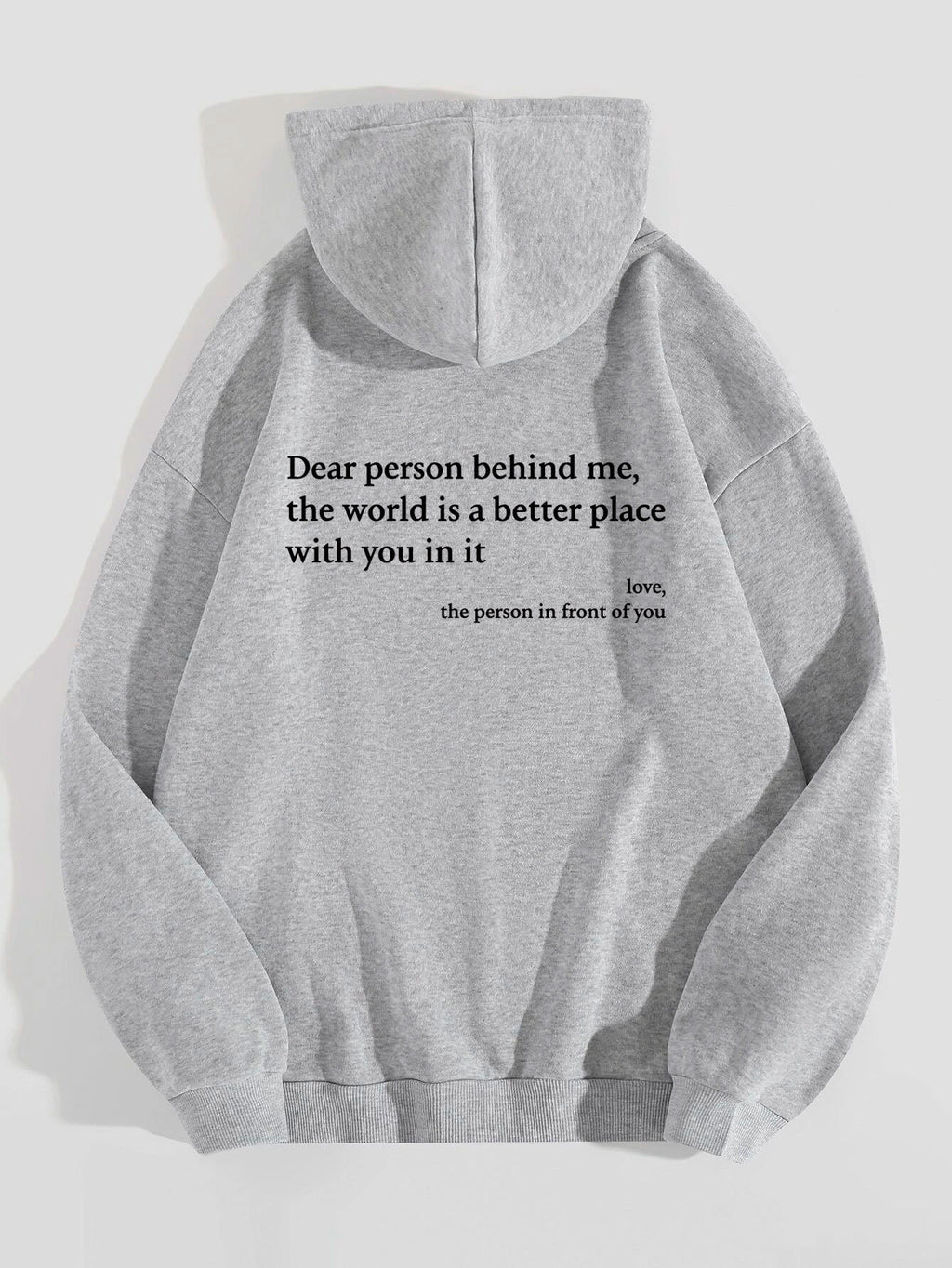 Letter Printed Kangaroo Pocket Drawstring Printed Unisex Trendy Hoodies