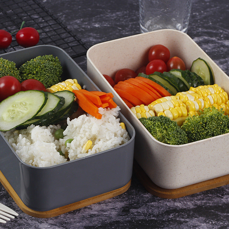 Student Japanese Lunch Box Sealed Crisper For Free Knife, Fork And Spoon