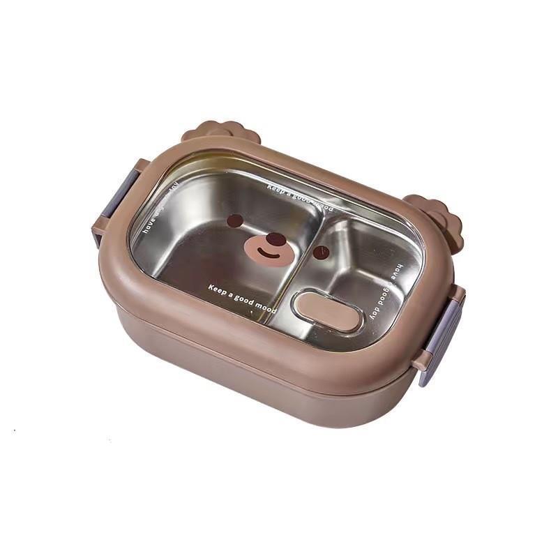 Coffee Bear Lunch Box Stainless Steel Separated