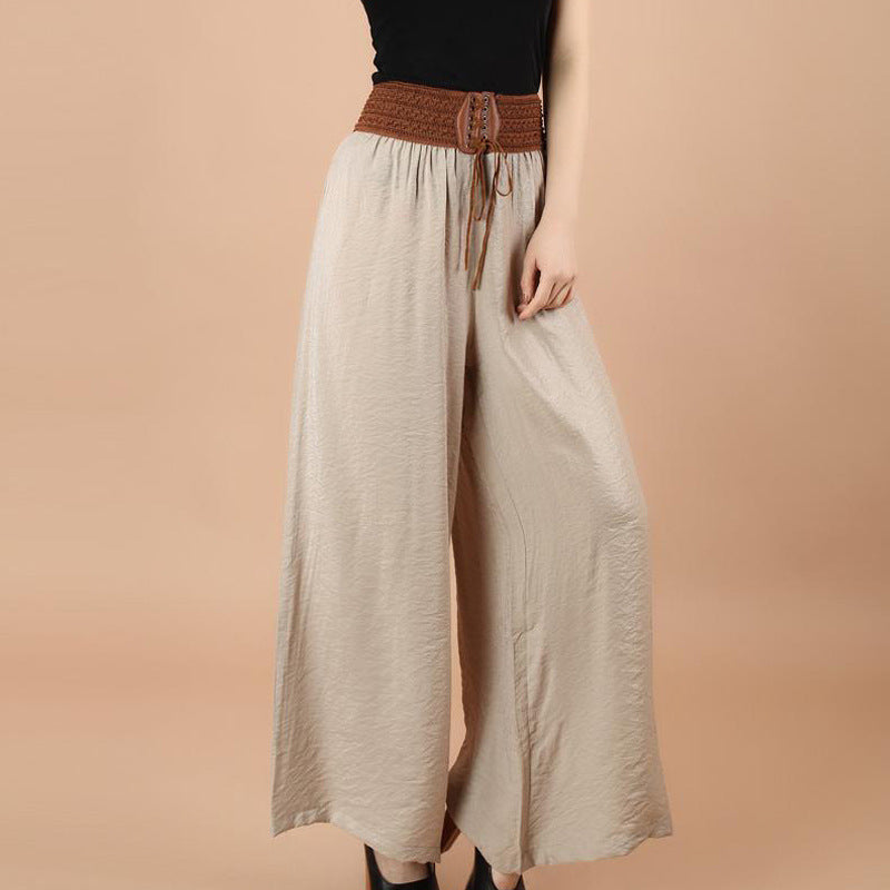 Women's Loose Cotton And Linen Wide Leg Pants
