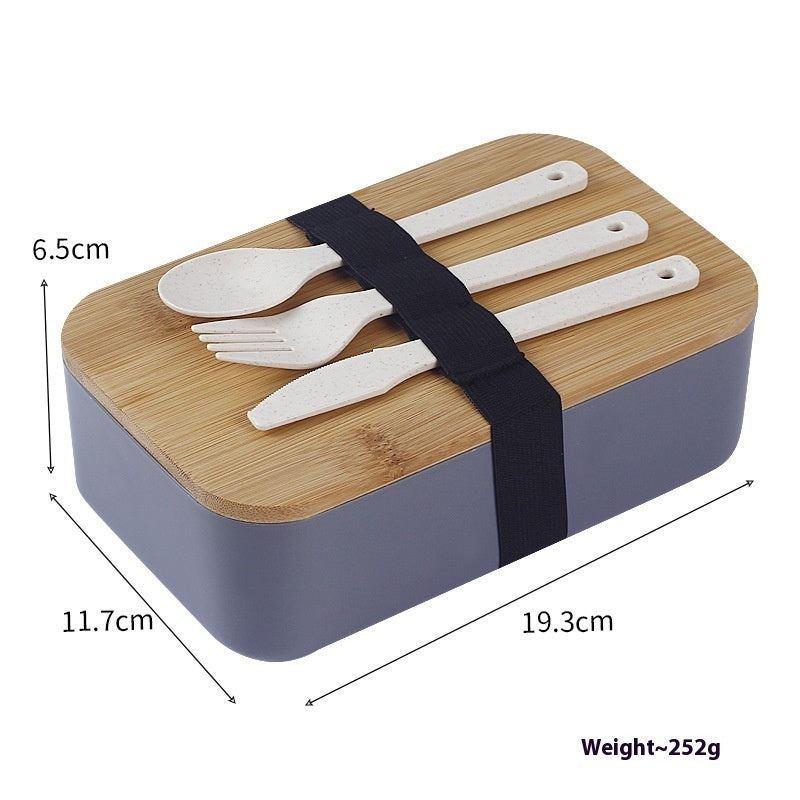 Student Japanese Lunch Box Sealed Crisper For Free Knife, Fork And Spoon
