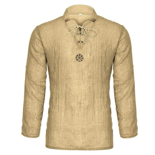 Summer Men's shirt Camisa New Style Long sleeve Loose shirt Personality Cotton-linen Pure Blouse Top Streetwear Camisa masculina-9