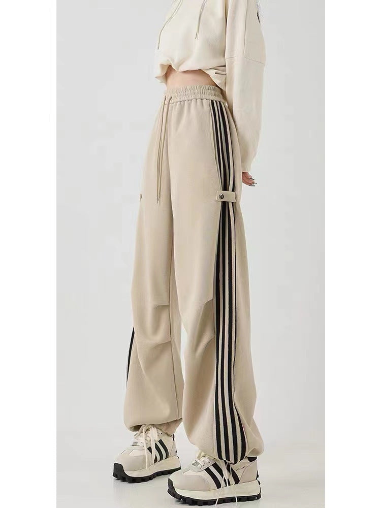 Wide-leg cotton Sweatpants for summer workwear