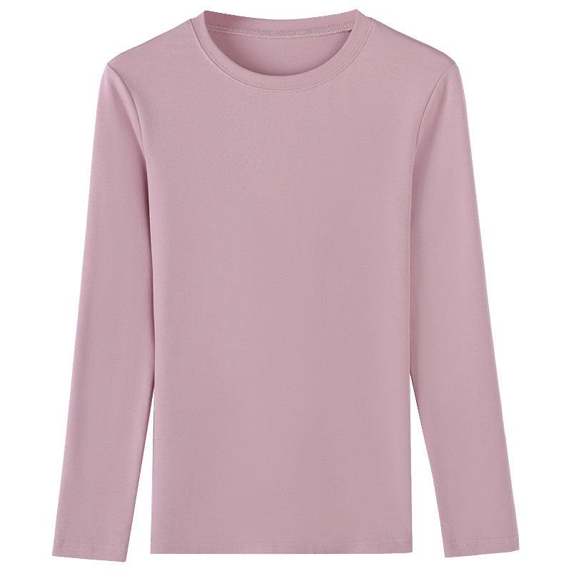 Solid Color Slim Fit Long Sleeves T-shirt For Women