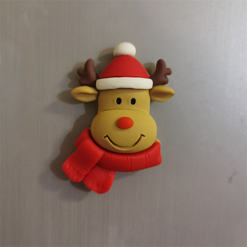 Fridge Magnet Of Christmas Elk Santa Claus Snowman Magnet Message Board Decoration